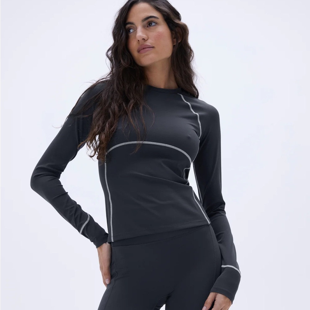 New/Unworn ADANOLA Ultimate Seam Detail Long Sleeve Top - S. Retail price: $54
